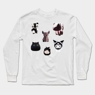 Goth Kawaii Plushies Sticker Pack Long Sleeve T-Shirt